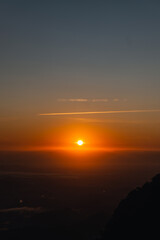 Sunset in the mountains