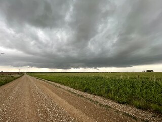 Fototapeta na wymiar 5-31-22 Kansas thunderstorm become tornado warning.