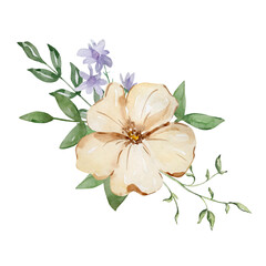Obraz na płótnie Canvas Watercolor bouquet of garden flowers