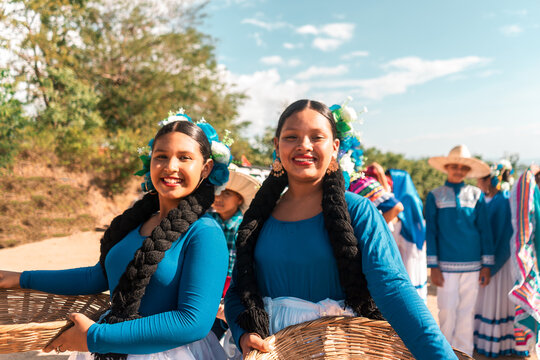 Folkloric dance group from Nicaragua demonstrating Latin American culture in traditional clothing