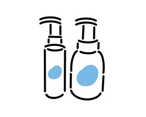 ボディソープと保湿液が入ったボトル