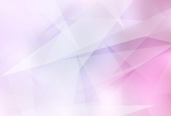 Light Pink vector backdrop with lines, triangles. - obrazy, fototapety, plakaty