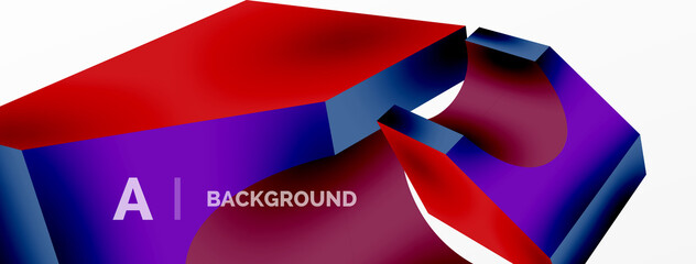 Abstract background - 3d abstract shape. Wallpaper for concept of AI technology, blockchain, communication, 5G, science, business