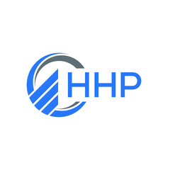 HHP Flat accounting logo design on white background. HHP creative initials Growth graph letter logo concept. HHP business finance logo design.
