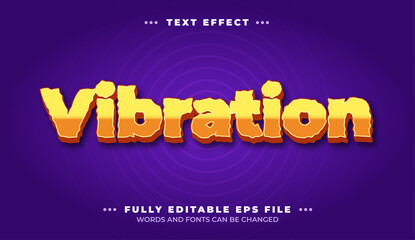 Vibration text effect free vector