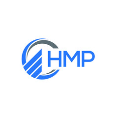 HMP Flat accounting logo design on white   background. HMP creative initials Growth graph letter logo concept. HMP business finance logo design.