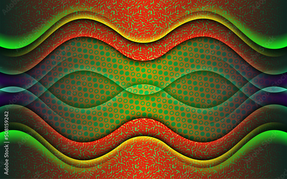 Aufkleber dynamic blue geometric shapes composition with gradient line 3d abstract style background modern fut