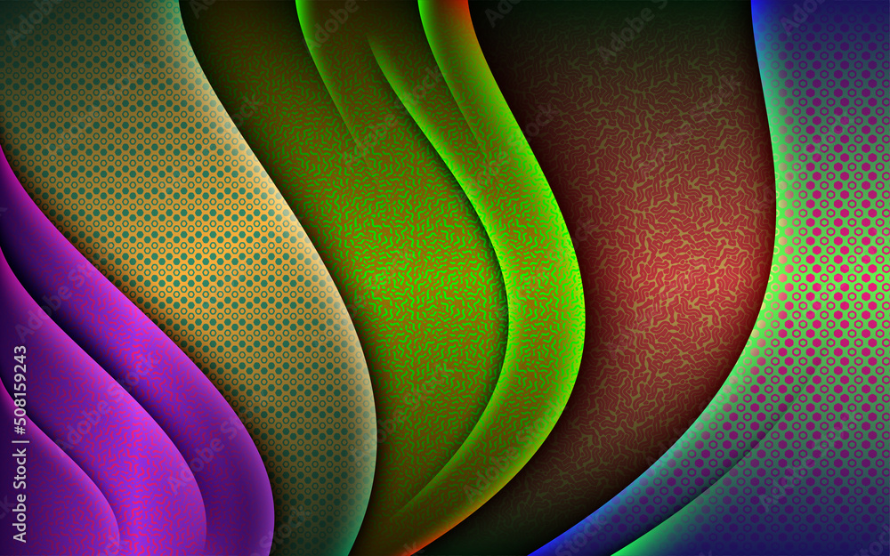 Poster dynamic blue geometric shapes composition with gradient line 3d abstract style background modern fut