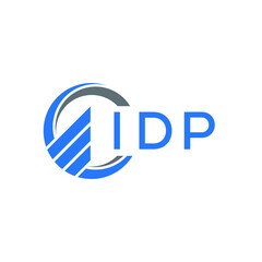 Obraz premium IDP Flat accounting logo design on white background. IDP creative initials Growth graph letter logo concept. IDP business finance logo design. 