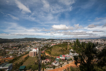 Fototapeta na wymiar Cityscape of Dalat City, Vietnam