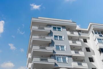 Part of a high-rise residential apartment building.