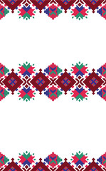 Traditional Ukrainian folk art knitted embroidery pattern. Vector illustration