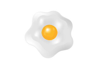 illustration of fried eggs with mesh technique on a white background