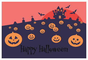 ハロウィンの背景用のイラスト