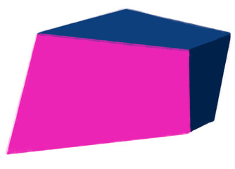 Neon pink futuristic banner text box architecture geometric perspective 3D style hand draw illustration