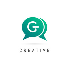 Creative Massage G Letter Logo Design Vector. G Logo Design Vector Illustration Template.