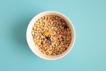 Breakfast cereal on the table