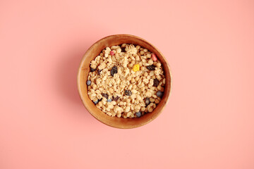 Breakfast cereal on the table