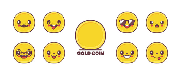 gold coin vector illustration