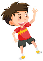 Happy boy cartoon character