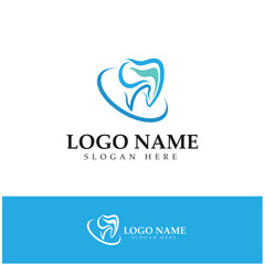 Dental Logo Design vector template.Creative Dentist Logo. Dental Clinic Vector Logo.