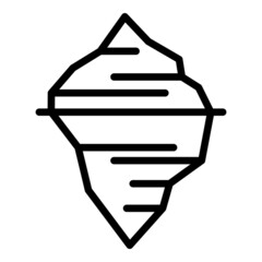 Water iceberg icon outline vector. Underwater glacier. Sea ice berg