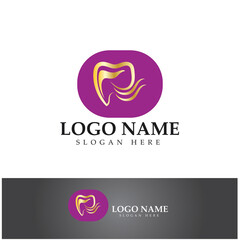 Dental Logo Design vector template.Creative Dentist Logo. Dental Clinic Vector Logo.