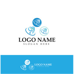 Dental Logo Design vector template.Creative Dentist Logo. Dental Clinic Vector Logo.