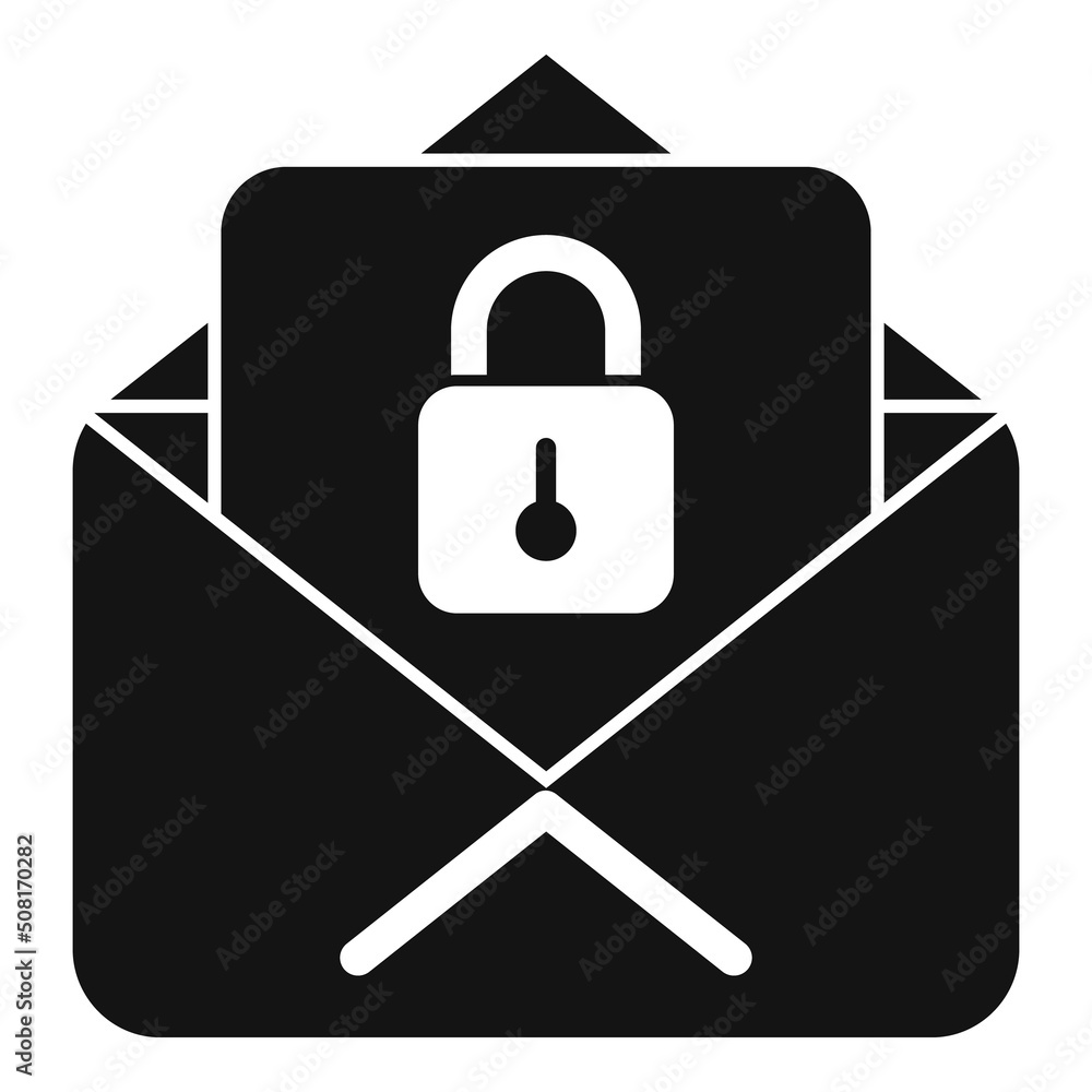 Aufkleber security mail icon simple vector. page log