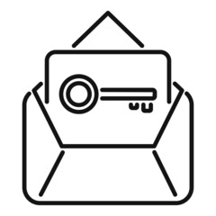 Mail password recovery icon outline vector. Cyber security
