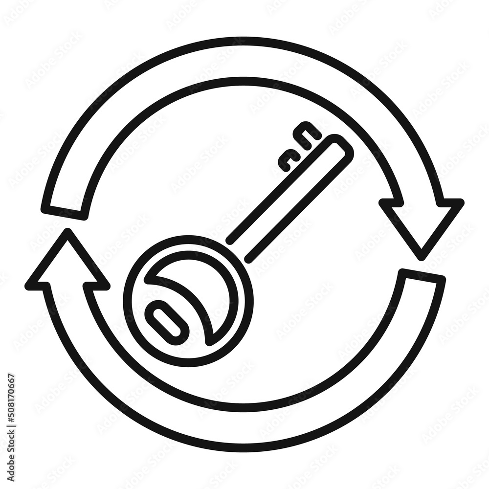 Poster key password recovery icon outline vector. web account