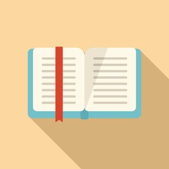 Bookmark mark icon flat vector. Book favorite