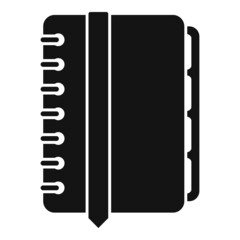 Notebook mark icon simple vector. Bookmark favorite