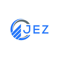 JEZ Flat accounting logo design on white  background. JEZ creative initials Growth graph letter logo concept. JEZ business finance logo design.
