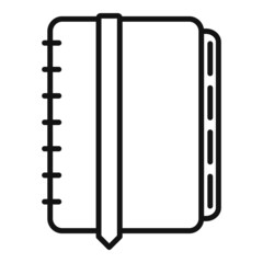 Notebook mark icon outline vector. Bookmark favorite