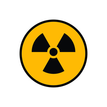 vector symbols and signs of nuclear, danger, hazard.