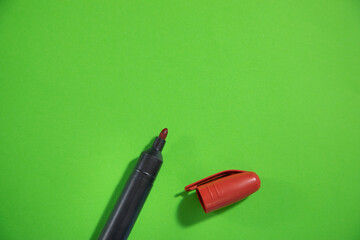 Marker on the green background.
