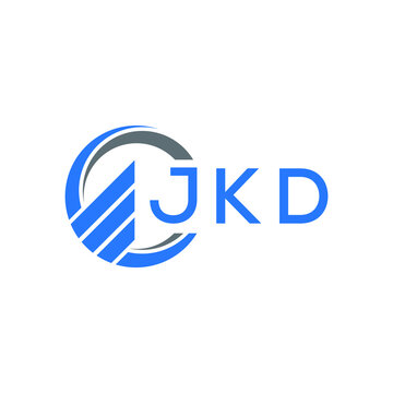 JKD Flat accounting logo design on white  background. JKD creative initials Growth graph letter logo concept. JKD business finance logo design.