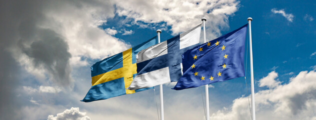 Sweden Joins Finland In NATO Bid As Putin Warns Of 'Response' - obrazy, fototapety, plakaty
