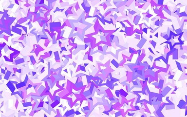 Light Purple, Pink vector pattern with christmas stars.