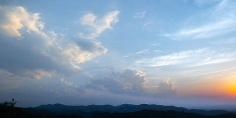 Fototapeta na wymiar sky and clouds at sunset