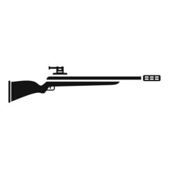 Sniper icon simple vector. Rifle gun