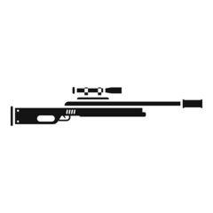 Sniper rifle icon simple vector. Weapon gun