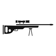 Sniper gun icon simple vector. Weapon rifle