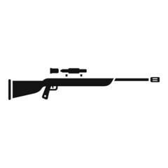 Field sniper icon simple vector. Rifle gun