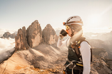 Dolomites, Three Peaks of Lavaredo. Italian Dolomites with famous Three Peaks of Lavaredo, Tre Cime...