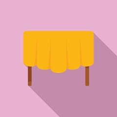 Coffee table icon flat vector. Small plastic