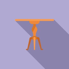 Fototapeta premium Table stand icon flat vector. Wood furniture
