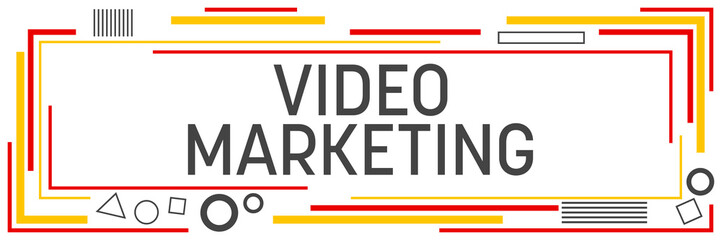 Video Marketing Lines Squares Shapes Horizontal Red Yellow 