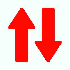 Red arrow icon vector EPS- 10